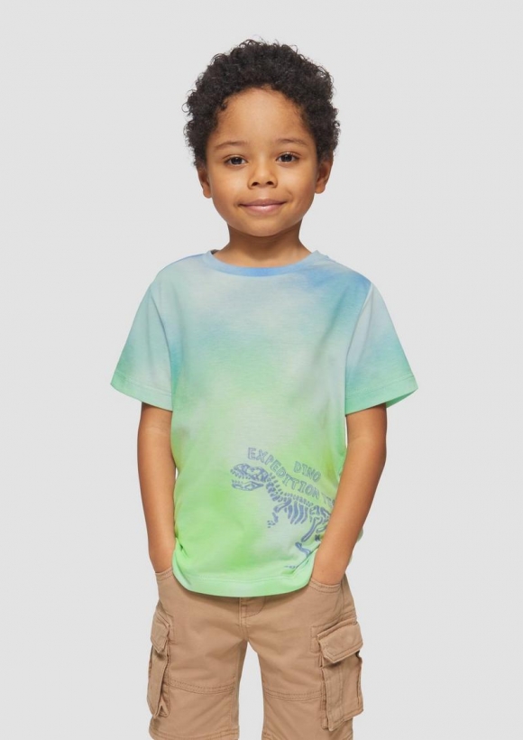 s.Oliver T-Shirt aus Jersey mit All-over-Print - blassblau