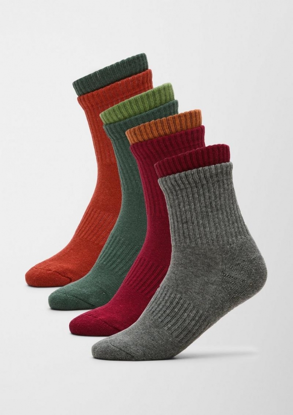 s.Oliver Socken im 4er-Pack - rot