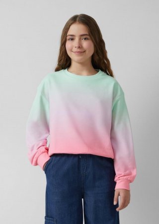 s.Oliver Oversized Sweatshirt mit Farbverlauf - hellgrün