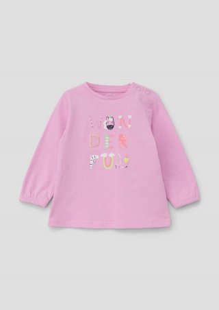 s.Oliver Longsleeve mit Artwork - rosa