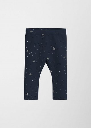 s.Oliver Thermofleece-Leggings mit Allover-Print - navy