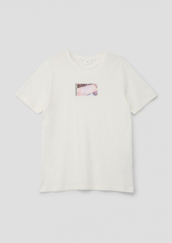 s.Oliver T-Shirt aus weicher Baumwolle - ecru