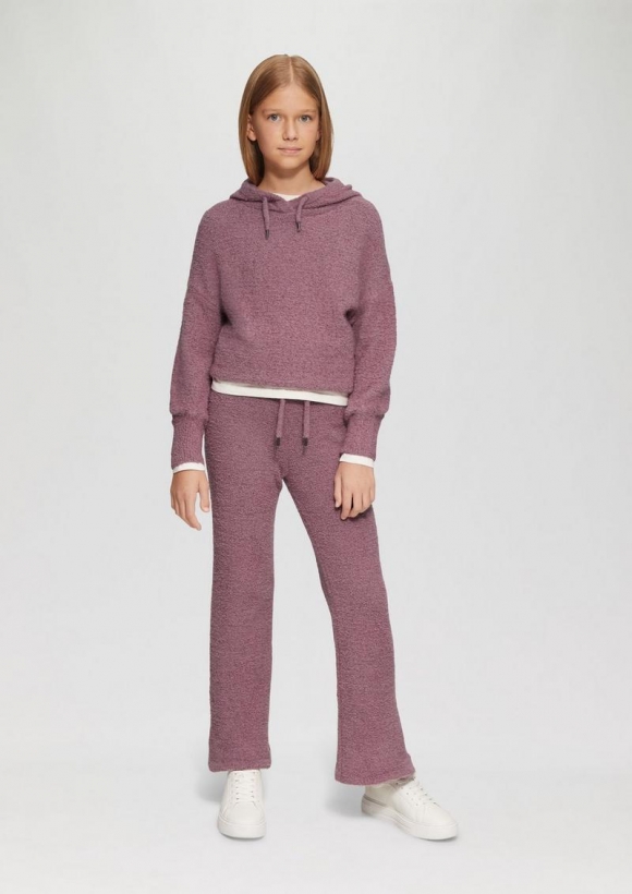 s.Oliver Strickhose mit Wide Leg - lavendel