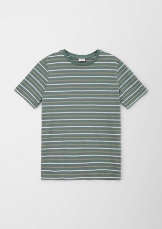 s.Oliver T-Shirt mit Streifen - petrol