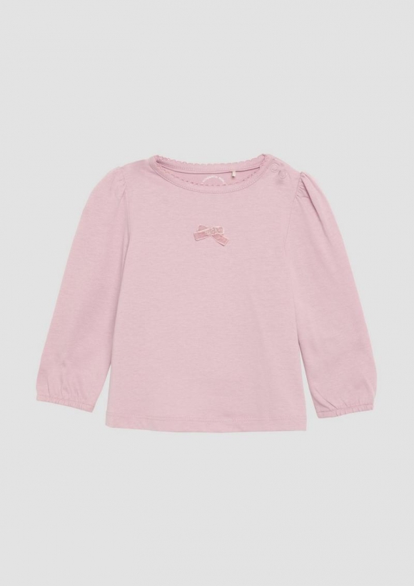s.Oliver Langarmshirt mit Schleifendetail - zartrosa