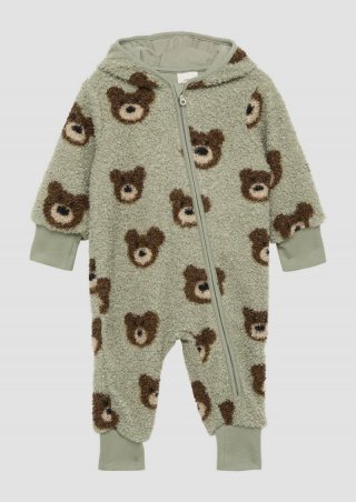 s.Oliver Kuscheliger Overall aus Teddyplüsch - olivgrün