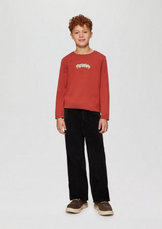 s.Oliver Cordhose Baggy / Relaxed Fit / Mid Rise / Wide Leg - schwarz