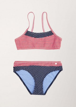 s.Oliver Bustier Bikini mit Muster - korallrot