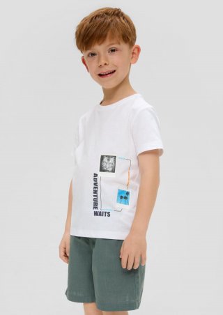 s.Oliver T-Shirt mit Frontprint - weiß