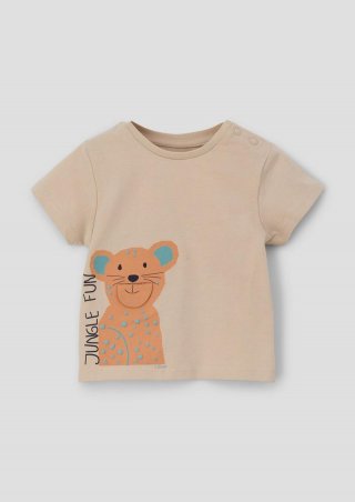 s.Oliver T-Shirt mit Artwork - helles beige