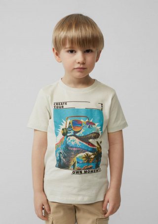 s.Oliver T-Shirt aus Baumwolle mit Frontprint - wollweiß