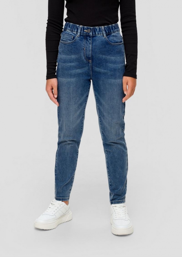 s.Oliver Ankle-Jeans Mom / Relaxed Fit / High Rise / Tapered Leg - blau