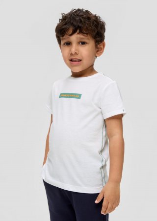 s.Oliver T-Shirt mit Kontrastnähten - weiß