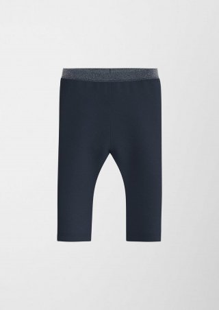 s.Oliver Leggings mit glitzerndem Elastikbund - navy