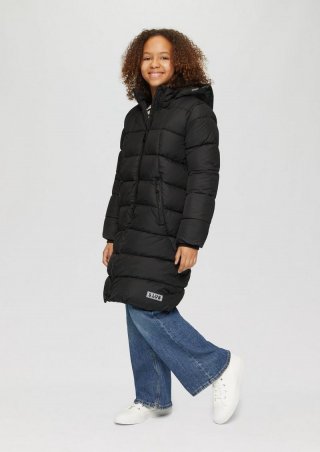 s.Oliver Warmer Mantel im Loose Fit mit Zwei-Wege-Zipper - schwarz