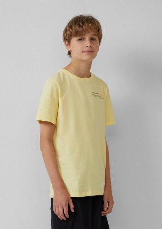 s.Oliver T-Shirt mit Frontprint - helles zitrone