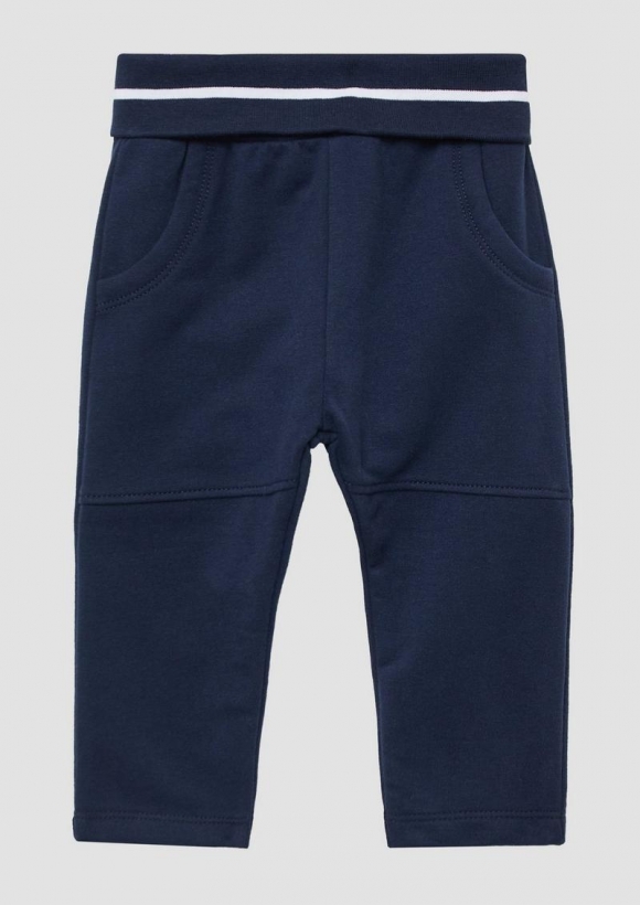 s.Oliver Weiche Jogginghose mit Umschlagbund - navy