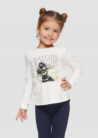 s.Oliver Langarmshirt mit Batgirl®-Print - ecru