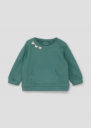 s.Oliver Longsleeve mit Kängurutasche - minze