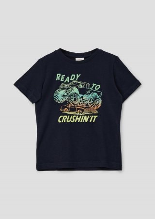 s.Oliver Printshirt im Loose Fit - navy