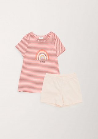 s.Oliver Kurzes Pyjama-Set - puder