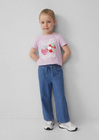 s.Oliver Jeans / Regular Fit / Mid Rise / Wide Leg / Elastikbund - blau