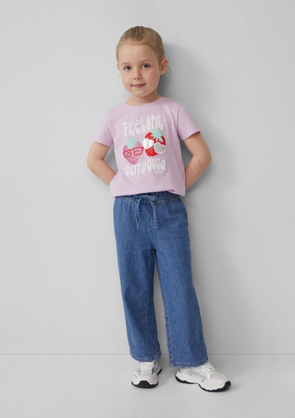 s.Oliver Jeans / Regular Fit / Mid Rise / Wide Leg / Elastikbund - blau