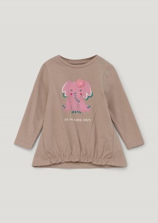s.Oliver Longsleeve mit Artwork - sandfarben
