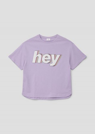 s.Oliver T-Shirt mit Frontprint - lavendel