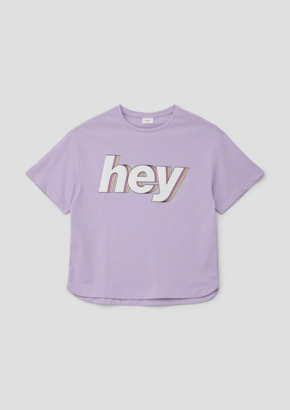 s.Oliver T-Shirt mit Frontprint - lavendel