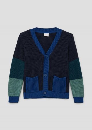 s.Oliver Cardigan aus Baumwollmix - navy