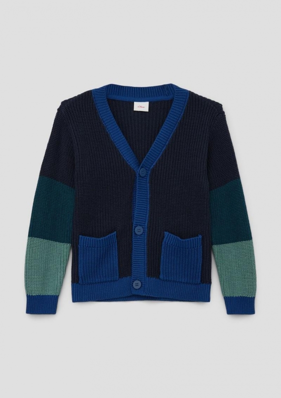 s.Oliver Cardigan aus Baumwollmix - navy