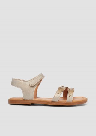 s.Oliver Sandalen mit Klettverschluss - gold