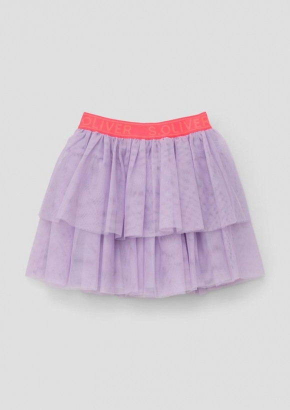 s.Oliver Stufenrock mit Mesh-Overlay - lavendel