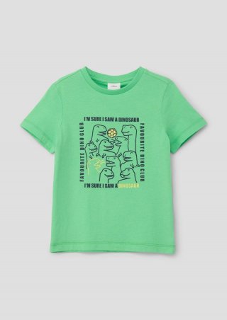 s.Oliver T-Shirt mit Frontprint - hellgrün