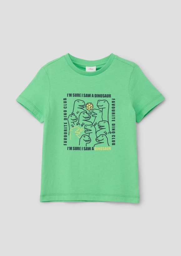 s.Oliver T-Shirt mit Frontprint - hellgrün
