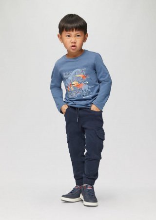 s.Oliver Jogg-Pants Pelle / Regular Fit / Mid Rise / Straight Leg / Cargotaschen - navy