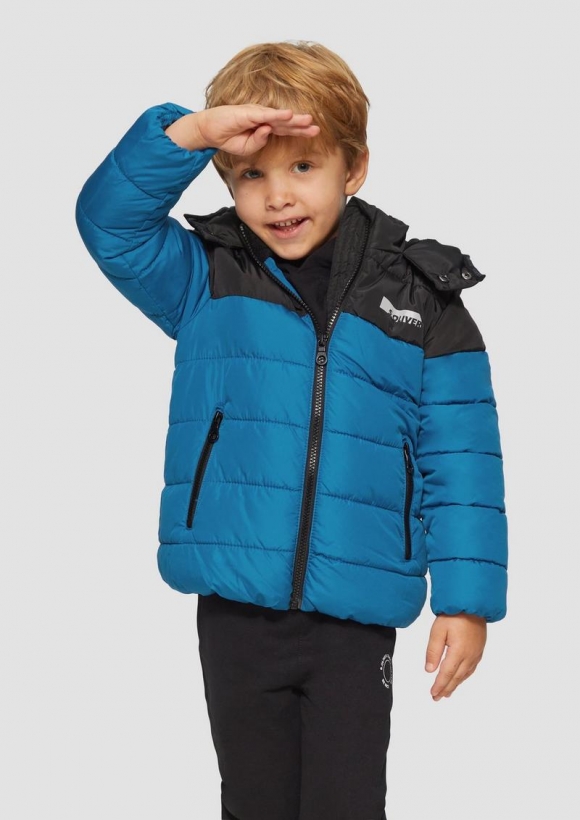 s.Oliver Wattierte Jacke mit Fleecefutter - royalblau