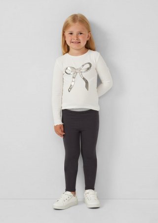 s.Oliver Ankle-Leggings mit Glitzerbund - dunkelgrau