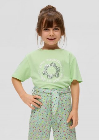 s.Oliver Weiches T-Shirt mit Smiley®-Frontprint - hellgrün