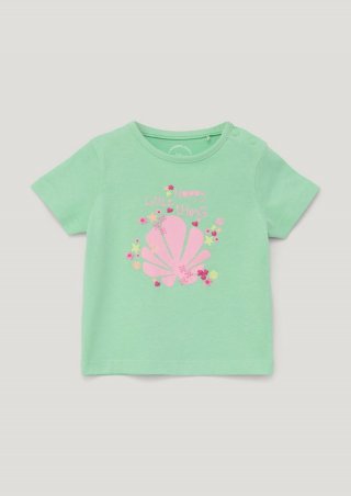 s.Oliver T-Shirt mit Frontprint - hellgrün