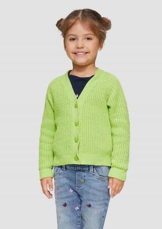 s.Oliver Strickjacke mit Schmetterlings-Knöpfen - bambusgrün