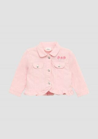 s.Oliver Jacke mit Knopfleiste und Rüschen - zartrosa
