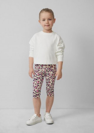 s.Oliver Capri-Leggings mit All-over-Print - hellgelb