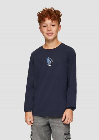 s.Oliver Longsleeve mit Rückenprint - navy