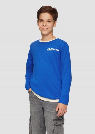 s.Oliver Longsleeve mit Rückenprint - royalblau