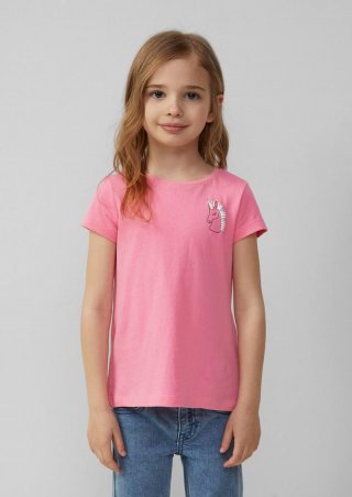 s.Oliver Ausgestelltes T-Shirt mit Printdetail - altrosa