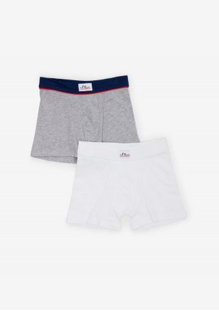 s.Oliver 2er-Pack Jersey-Boxershorts - grau