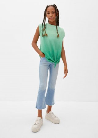 s.Oliver Jeans Beverly / Slim Fit / High Rise / Flared Leg - blassblau