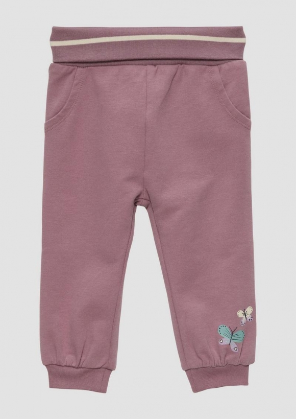 s.Oliver Jogginghose mit Print-Detail - lavendel